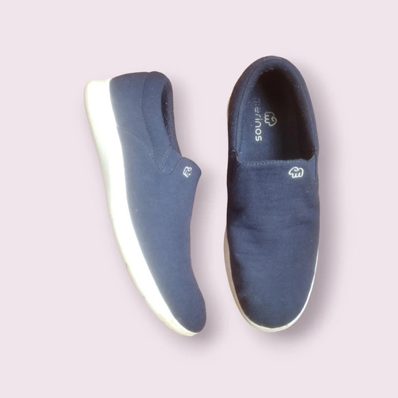 Merinos Men's Slip-Ons Navy/White Size 9 - Picture 16 of 16